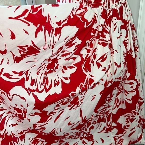 EUC Vintage Robbie Bee Pin-Up Style Red White Print Pockets Boned Bodice M - Picture 9 of 15